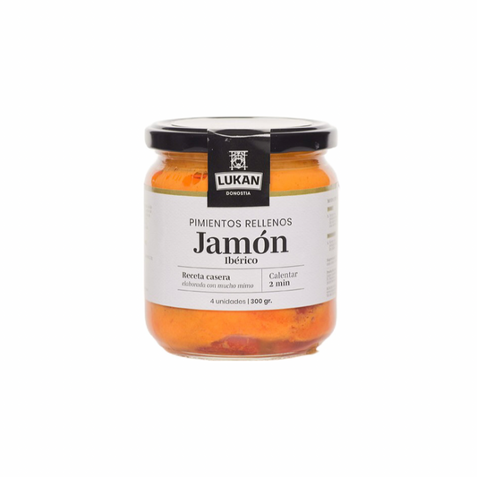 Pimientos del Piquillo Rellenos de Jamón Ibérico Lukan 300 g