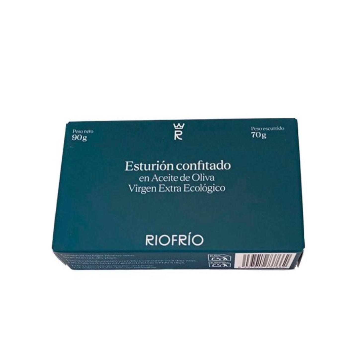 Esturión confitado en AOVE ecológico Riofrío