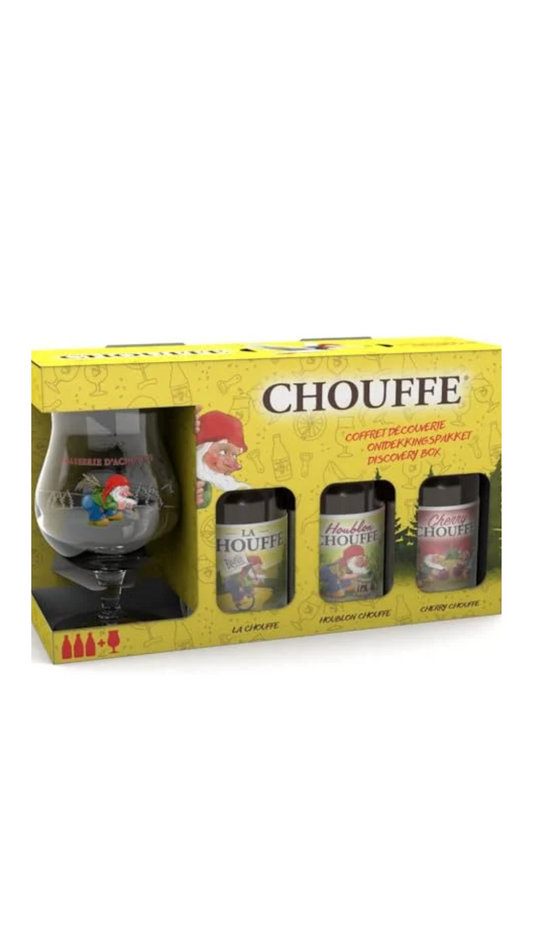 Pack 3 Cervezas Chouffe Discovery Box + Copa